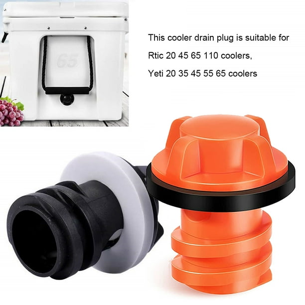 Fastboy 2 Pieces Fishing Cooler Insulation Box Water Drain Stopper Replacing Part Fish Tackle Blockage Replacement For Rtic 20 45 65 110 Orange Orange