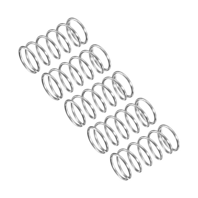 Unique Bargains Ressort de Compression 5 Pack en Acier Inoxydable 304, 7mm OD, Fil de 0,6 Mm, Longueur de 15 Mm