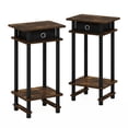 thumbnail image 3 of Furinno Turn-N-Tube Tall End Table, Side Table with Bin, Amber Oak/Black/Black, Set of 2, 3 of 5