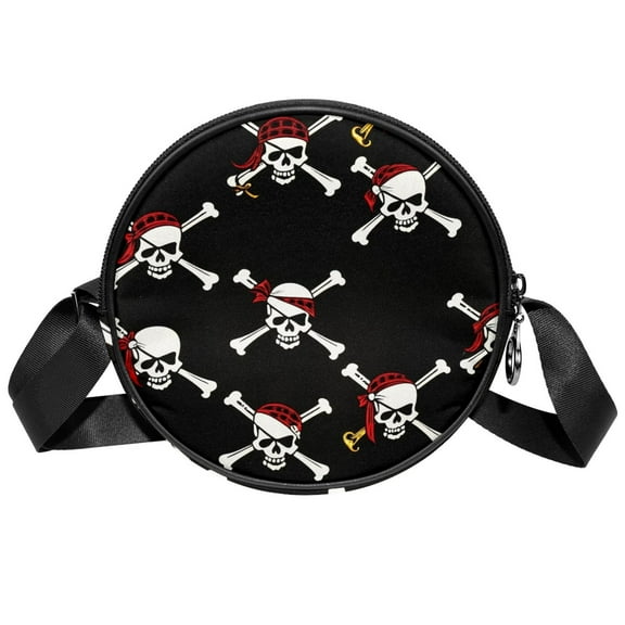 ERJLKXP Fashion Pirate Skull Small Crossbody Bags for Women,Casual Travel Sling Bag,Over the Shoulder Cross Body Purses