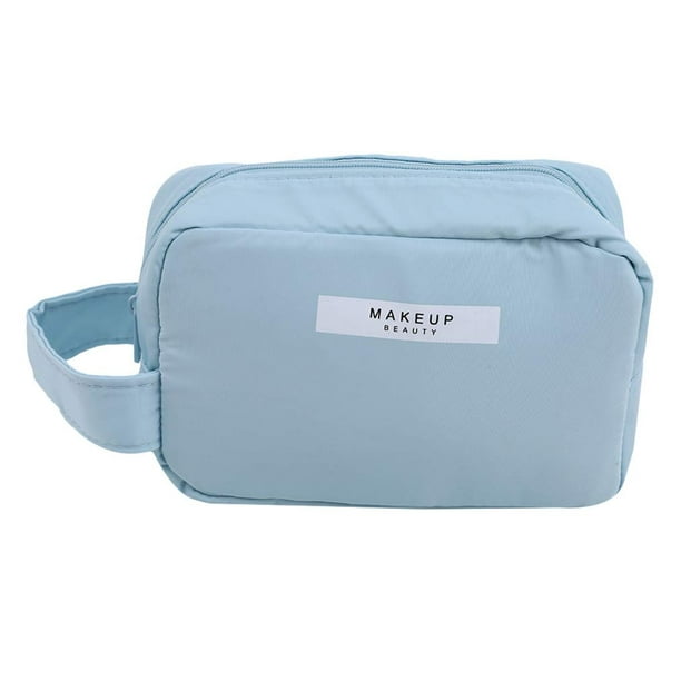 KSCD Minimalist Female Large Capacity Cosmetic Bag Toiletry Travel Bag  Suitcases Portable Make Up Bag Wash Bag, Blue Small 