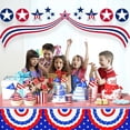 thumbnail image 4 of MYFLOCY 4th of July Disposable Plastic Tablecloth 54" x 108" Waterproof Patriotic Memorial Party Decorations (Floral Edged 3 Pack), 4 of 8