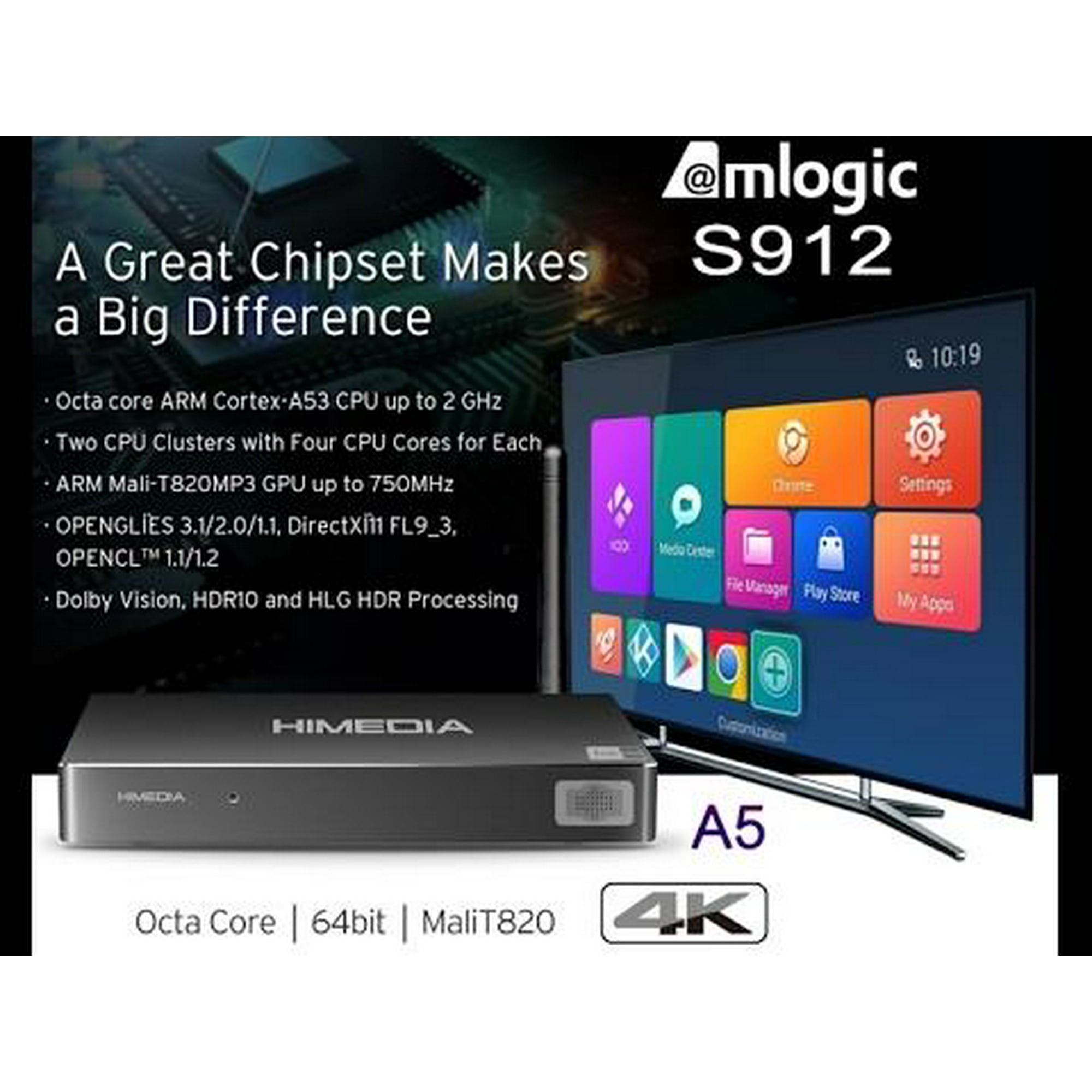 original himedia a5 912 octacore chips 64bit cpu android 6 0 tv box 2g 16g 3d bd iso 4k uhd 5gwifi bluetooth4 0 with aluminum shell