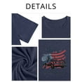 thumbnail image 4 of XCHQRTI American Flag Women Plus Shirt 4th of July Graphic Tshirt Short Sleeve Vintage Independence Day Tee Tops, 4 of 7