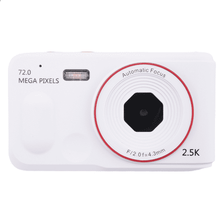 Digital Camera 16x Digtal Zoom Auto Focus 2.5K HD 72MP Camcorder for Home Outdoor Travel White