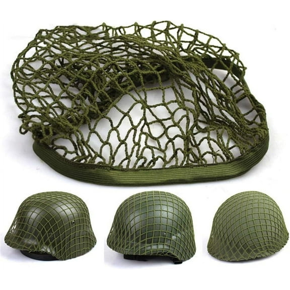 Luniquz 1PC Army Green Nylon Helmet Camouflage Net Cover for M1 M35 M88 Helmet