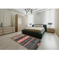 thumbnail image 5 of Ahgly Company Machine Washable Indoor Rectangle Abstract Dark Almond Brown Area Rugs, 4' x 6', 5 of 7