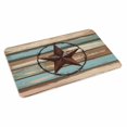 thumbnail image 4 of Teal Brown Texas Star Door Mat Indoor Outdoor, Country Farmhouse Wooden Non Slip Welcome Mat with Rubber Backing, Absorbent Fabric Front Door Mats Entryway Rug for Home Patio Entrance 20"x31.5", 4 of 9