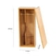 thumbnail image 2 of Caja de almacenamiento de cubiertos de bambú, contenedor de almacenamiento de madera para vajilla y cosméticos, 2 of 9