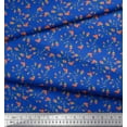 thumbnail image 3 of Soimoi Blue Cotton Duck Fabric Leaves & Buds Floral Decor Fabric Printed Yard 42 Inch Wide, 3 of 3