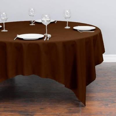 

85 in. Square Cotton-feel Tablecloth Chocolate
