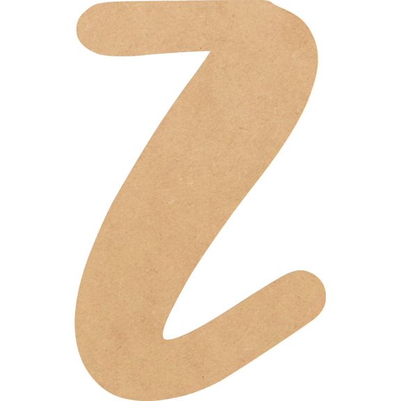 MDF Wood Letter Z Craft, Paintable 4'' Tall Paintable, DIY Bright Orchid Script Font