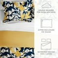 thumbnail image 3 of Noble Linens Yellow Boho Flower Reversible 3-Piece Duvet Cover Set, Full/Queen, 3 of 8