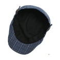 thumbnail image 4 of DLAPL Men's Cotton Flat Cap Summer Newsboy Beret Ivy Gatsby Cabbie Driving Hat (Plaid Blue), 4 of 5