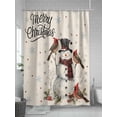 thumbnail image 5 of Christmas Snowman Shower Curtain Set, Waterproof Shower Curtains for Bathroom, Winter Xmas Snowflakes Cardinal on Linen Washable Fabric Cloth Bath Curtain for Bathtub with Hooks 48x72 Inches, 5 of 6