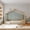 Natural, variant on Full Size Montessori Bed for Kids, Wood Floor Bed Frame, House Bed Frame with Fence & Roof, Solid Wood Playhouse Bed for Girls Boys Teens, Gray