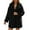 Black, variant on Long Sleeve Jacket Elegant Shawl Collar Winter Coat Warm Plus Size Outerwear Soft