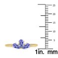 thumbnail image 5 of SZUL Women's Tanzanite Pear Shape Three Stone Ring in 10K Yellow Gold, 5 of 6