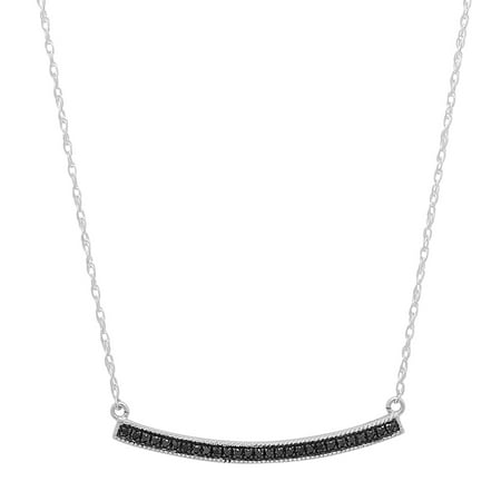 - Dazzlingrock Collection 0.10 Carat (ctw) 18K Black Diamond Ladies Fashion Pendant 1/10 CT, White Gold