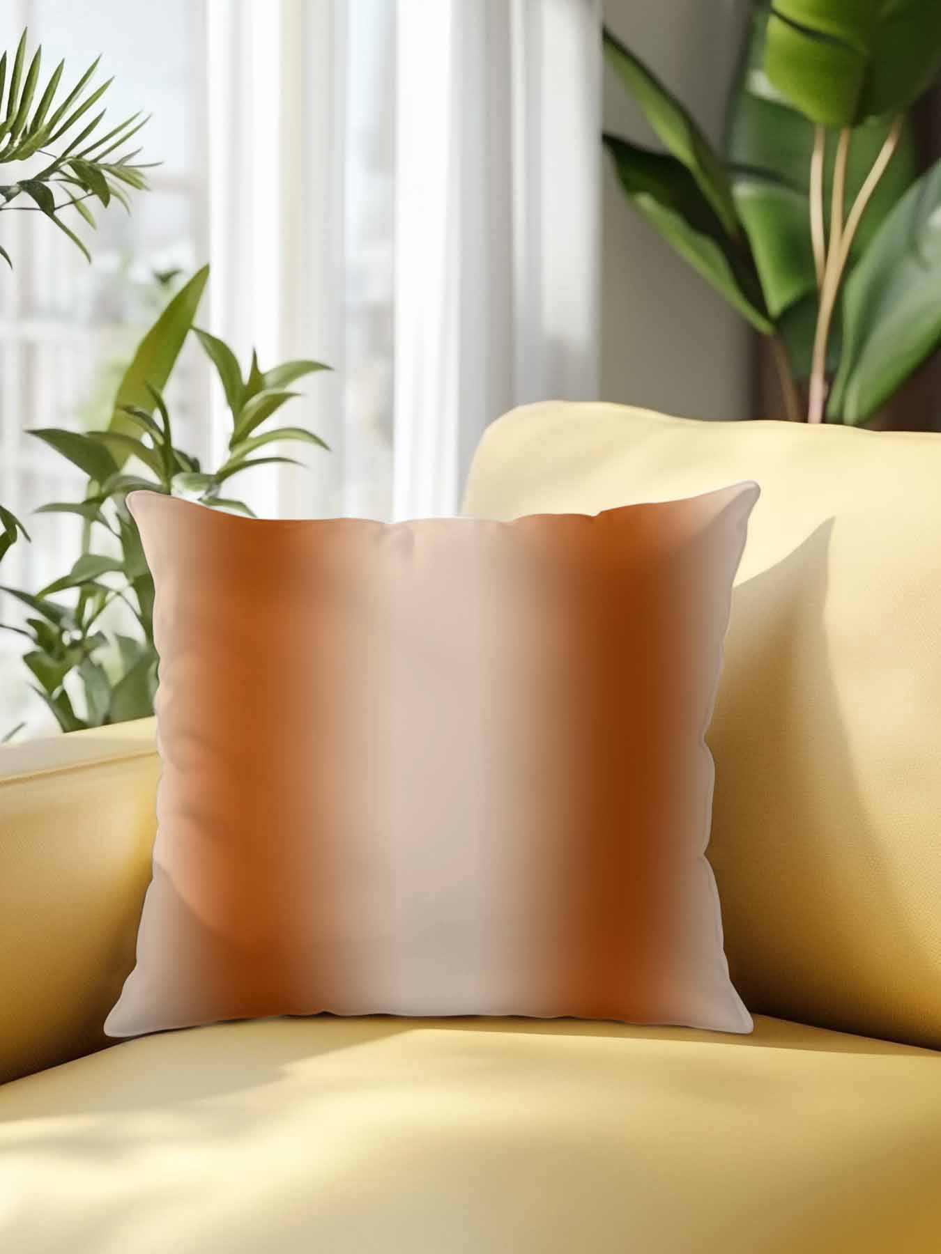 Outdoor Pillows Waterproof, Burnt Orange Ombre Bedding Throw Pillows with Insert for Couch Sofa Bed, Modern Abstract Art Farmhouse Gradient 16x16 Inch Pillowcases Decorative Patio Pillow Set of 1