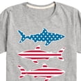 thumbnail image 3 of Instant Message - 4th of July - Shark American Flag - Toddler & Youth Short Sleeve Graphic T-Shirt, 3 of 6