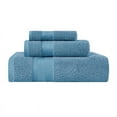thumbnail image 2 of Superior Aria Turkish Cotton 3-Piece Towel Set, Ultra Soft Heavyweight Towels, Denim Blue, 2 of 6