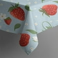 thumbnail image 4 of Trawberry Plants Fruit Flower Leaf Rectangle Tablecloth 60"x120",Waterproof Polyester Rectangle Table Cloth, Wipeable Spillproof Polyester Tablecloth for Dining, Camping, Indoor and Outdoor, 4 of 6