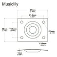 thumbnail image 2 of Musiclily Pro Steel Curved Recessed Rectangle Jack Socket Plate 10mm Hole for Electric Guitar Bass, Nickel, 2 of 5