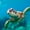 Hawaiian Green Sea Turtle, variant on Elephant Stock Turtle Dive Wall Art - Horizontal Multi Panel Canvas - Living Room Wall Decor - Animal Multi Panel - Yellow And Green Decor - 84" x 54"