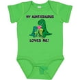 thumbnail image 3 of Inktastic My Auntiesaurus Loves Me Boys or Girls Baby Bodysuit, 3 of 5