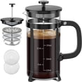 thumbnail image 1 of Cafetera de prensa francesa QUQIYSO 304 de acero inoxidable 620 ml, 1 of 7