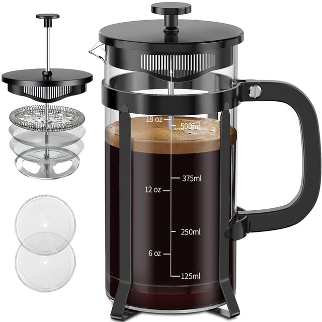 Cafetera de prensa francesa QUQIYSO 304 de acero inoxidable 620 ml