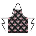thumbnail image 2 of Pioneer Flower Floral Print Pattern Apron for Women and Men, Cotton Linen Waterproof with Pockets, Adjustable, 33x27 Inch for Kitchen, Gardening, BBQ, Salon, 2 of 6