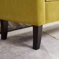 thumbnail image 6 of Miniyam WoodenLegs Velvet Tufted Hallway Bench with Storage, Green, 6 of 9