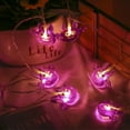 thumbnail image 3 of Halloween String Lights 2Pcs 9.8ft 20 LED Skeleton Pumpkin Ghost Bat Hanging Fairy String Lights for Window Courtyard, 3 of 9