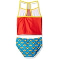 thumbnail image 2 of Warner Bros. Girls' Big Wonder Woman Costume Swimsuit, Candy, 5/6, 2 of 2