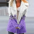 thumbnail image 1 of LSLJS Women's Fashion Long Sleeve Pocket Plush Button Coat, 1 of 5