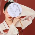 thumbnail image 1 of 6pcs Chinese Hand Fan Frames: Iron Structure DIY Hoops Creative Design Silk Fan Frames for Wedding Stage Performance Hanfu, 1 of 1