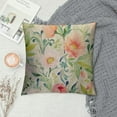 thumbnail image 2 of QZHH  Watercolor Flowers Print Farmhouse Décor Colorful Vintage Floral Decorative Throw Pillow Cover Sofa Couch, 2 of 5
