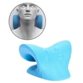 thumbnail image 4 of Relajante de cuello y hombros para reducir el dolor, camilla cervical, dispositivo de tracción cervical para la alineación de la columna cervical, color azul, 4 of 12