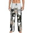 thumbnail image 5 of Mens Pajama Pants, Colors Cats Soft Sleep & Lounge Pants for Men, Cuteness Casual PJ Bottoms Pants with Pockets, 5 of 7