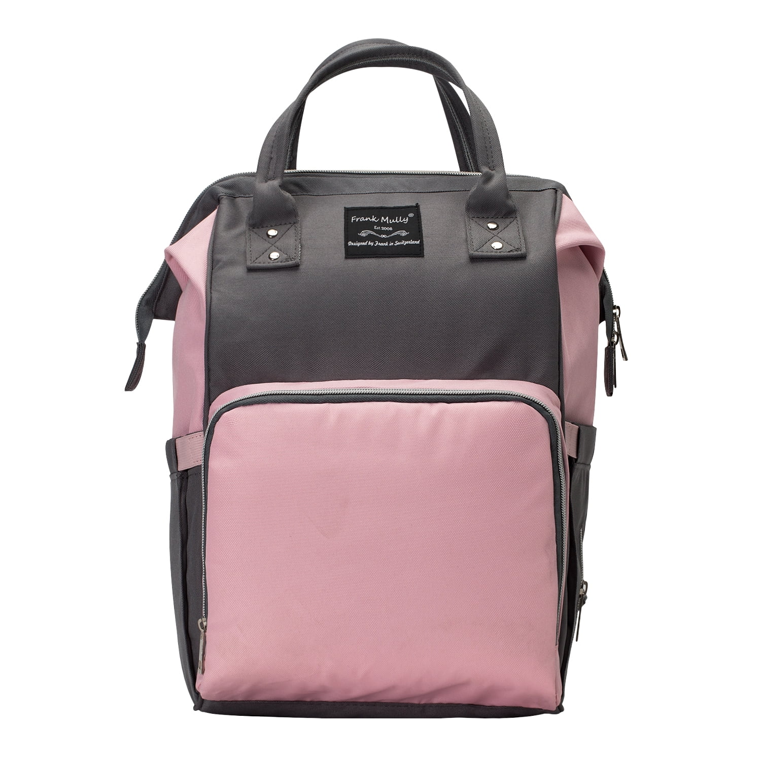 SoHo Backpack Diaper Bag, Metropolitan, Pink and Gray, 5 Piece Set - 0