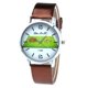 thumbnail image 1 of Relojes de moda F-389 reloj de pulsera de cuero de lujo de cuarzo estilo británico con patrón d zhoulianfa Reloj unisex, 1 of 7