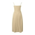 thumbnail image 5 of Fshinging Eleagnt Dress For Women Sleeveless Sling Long Summer Solid Color Backless A Line Bage Gift Dress, 5 of 5