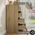 thumbnail image 4 of Wooden Dresser with 8 Drawers, Tall Modern Closet with Deep Storage, Large Chest of Drawers with Wide Top, Long Storage Dresser for Bedroom, Living Room, Hallway, Kids Room, Natural, 4 of 8