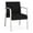 OpenHouse Black, variant on Waterfall Reception Waiting Room Guest Chair / Silver Steel / Light Gray