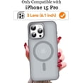 thumbnail image 2 of Magnetic for iPhone 15 Pro Case Compatible with MagSafe,[Military Grade Protection] Magnetic Phone Case Translucent Matte Anti-Scratch Shockproof Protective Case Cover Pink, 2 of 18