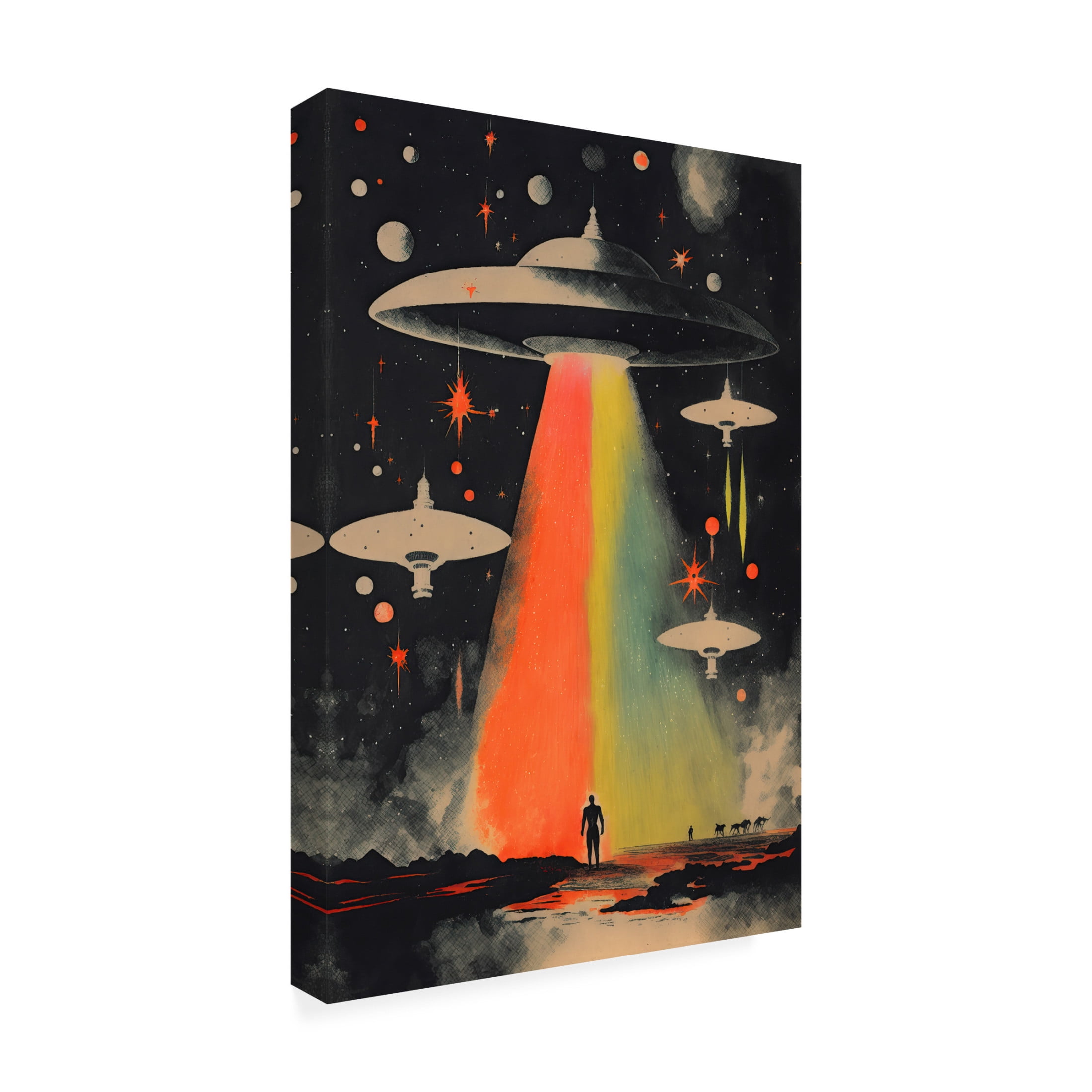 Canvas Wall Art - Treechild 'Invasion' Wall Art for Living Room, Bedroom, or Office D?cor by Trademark Fine Art - 12 x 19 Inches