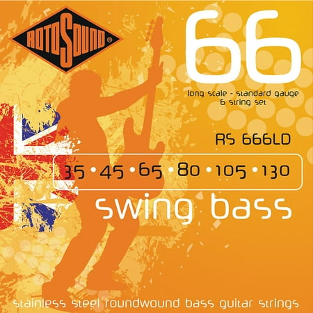 Rotosound RS666LD 6-String Roundwound Bass (Best Roundwound Bass Strings)