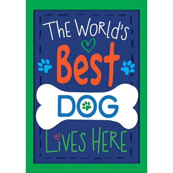 Briarwood Lane Everyday Double Sided Garden Flag 12x18 For Outdoor World's Best Dog Double-Sided Garden Flag Flags For Outside